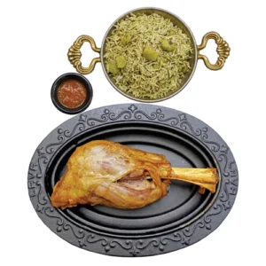 lamb shank with dill rice
