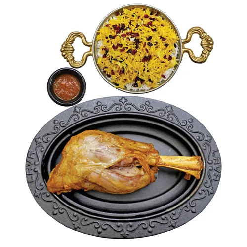 Lamb Shank with Barberry Rice