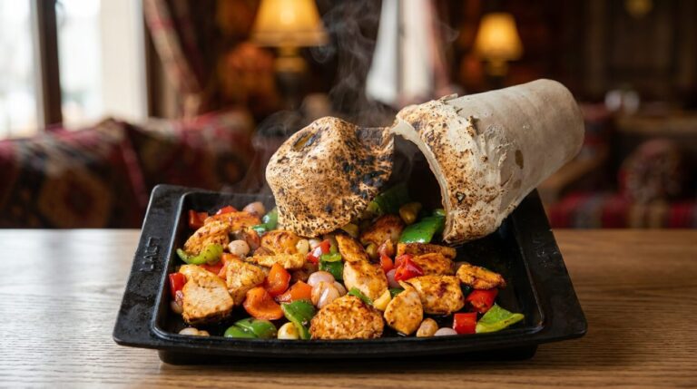 Testi kebab poured from a cracked clay jug at Lalezar KL