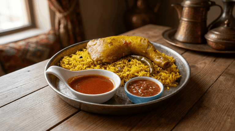Chicken mandi rice hero shot at Lalezar Kuala Lumpur