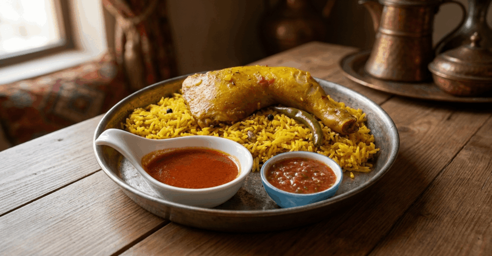 Chicken mandi rice hero shot at Lalezar Kuala Lumpur
