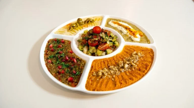 Mezze platter of Middle Eastern starters at Lalezar Kuala Lumpur