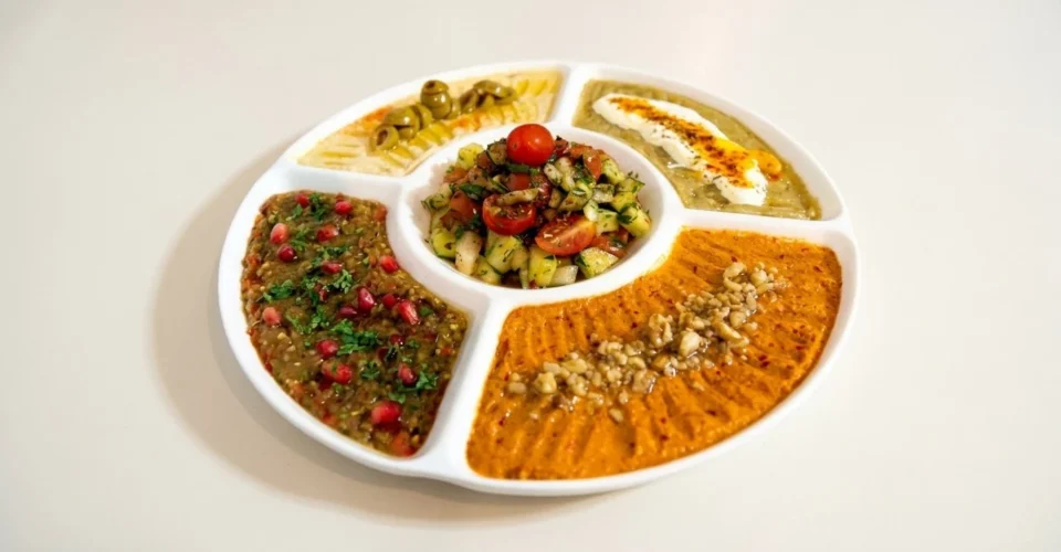 Mezze platter of Middle Eastern starters at Lalezar Kuala Lumpur