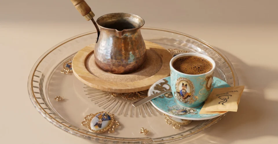 Turkish coffee in a small cup at Lalezar Kuala Lumpur
