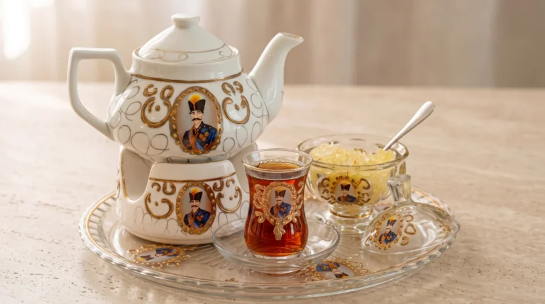 Turkish tea in tulip glasses at Lalezar Kuala Lumpur