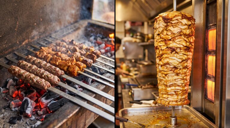 Kebab vs shawarma cooking methods at Lalezar Kuala Lumpur