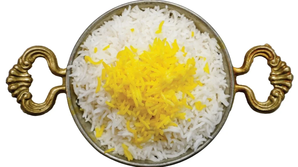 Saffron rice flavoured with saffron at Lalezar Kuala Lumpur