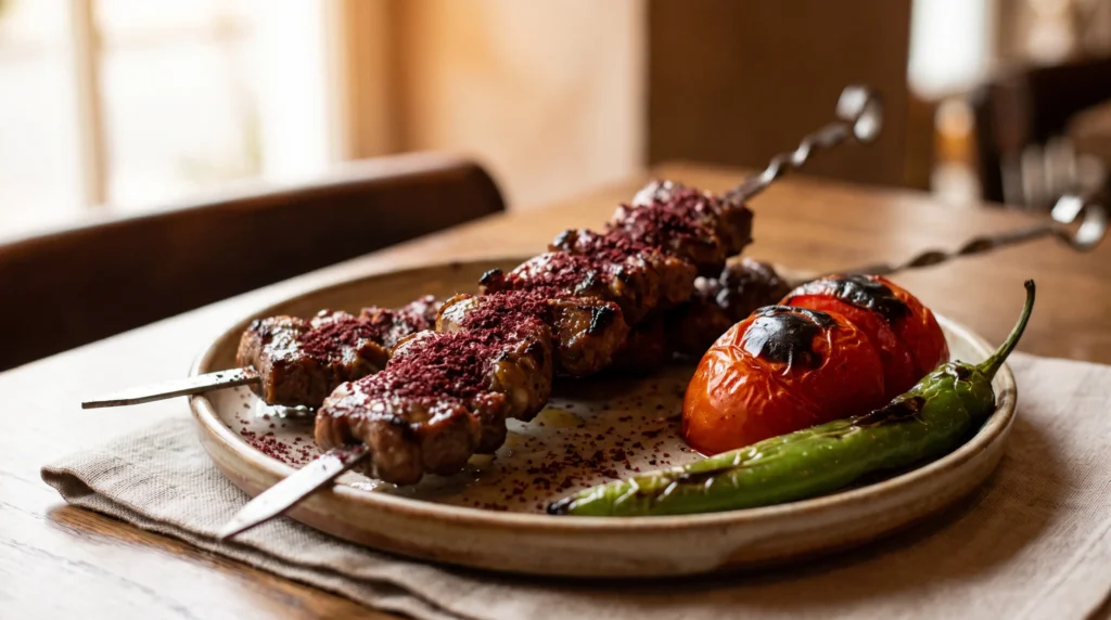 Grilled kebabs dusted with sumac at Lalezar Kuala Lumpur