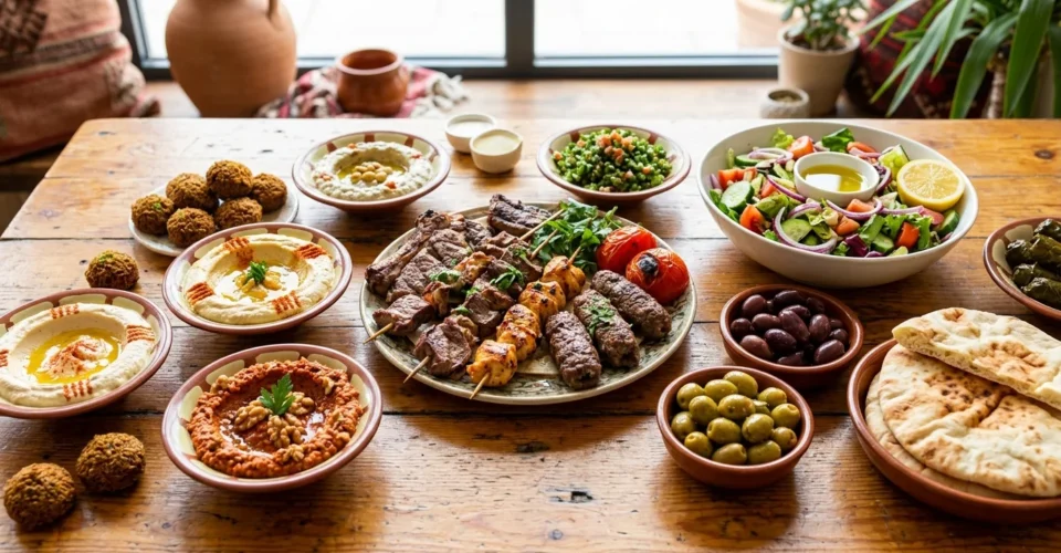 Mediterranean cuisine spread at Lalezar Kuala Lumpur