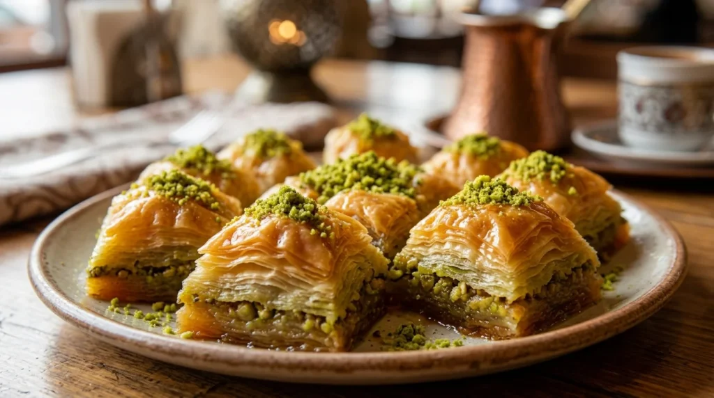 Baklava with pistachios at Lalezar Kuala Lumpur