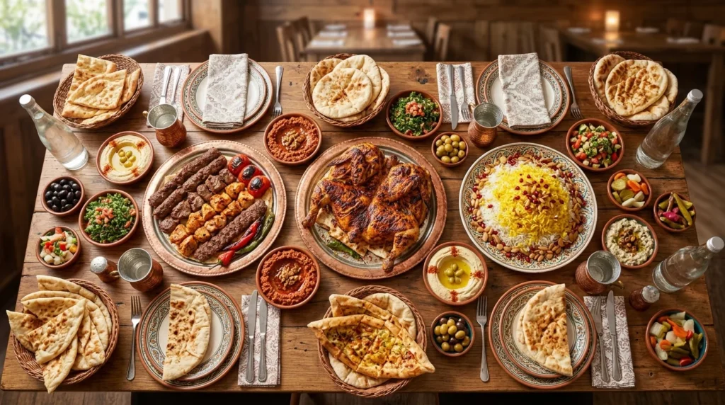 Sharing platters for a corporate dinner at Lalezar Kuala Lumpur