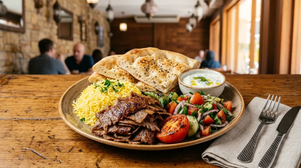 Doner kebab plate at Lalezar Kuala Lumpur
