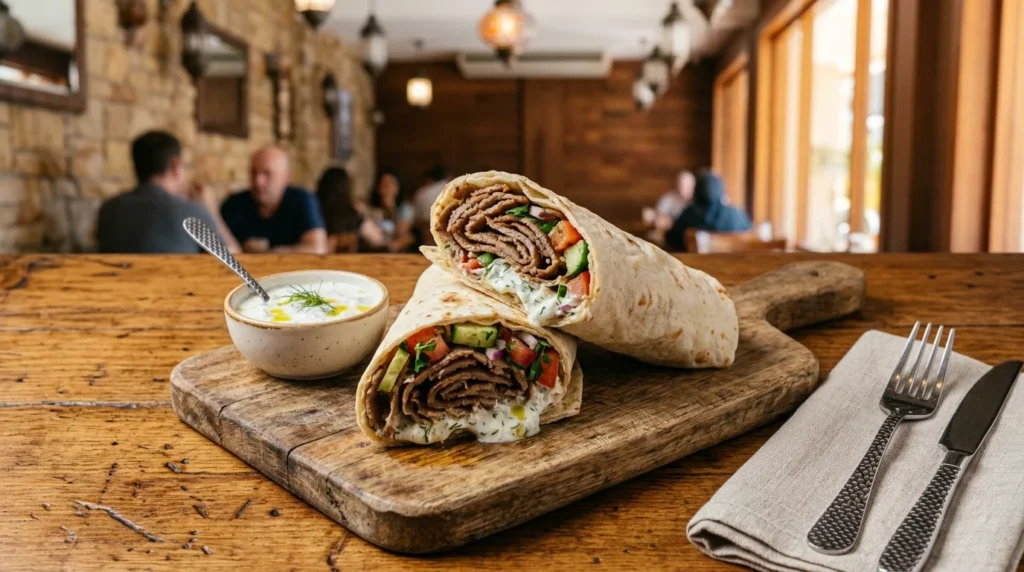 Doner kebab wrap at Lalezar Kuala Lumpur