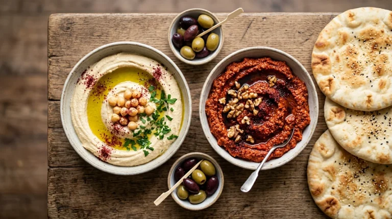 Hummus and muhammara at Lalezar Kuala Lumpur