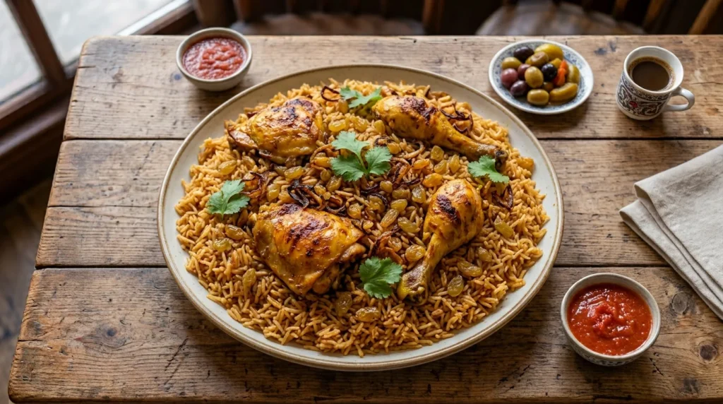 Spiced kabsa rice with meat at Lalezar Kuala Lumpur