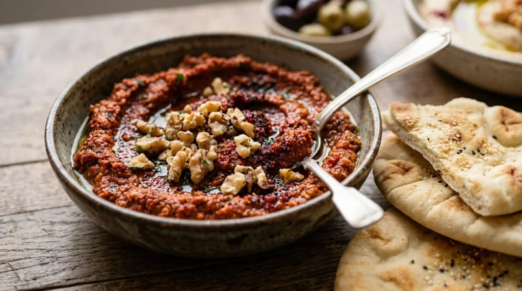 Smoky red muhammara dip at Lalezar Kuala Lumpur