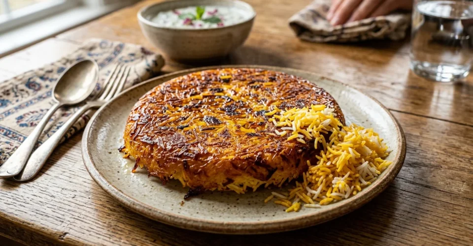 Tahdig Persian crispy rice at Lalezar Kuala Lumpur